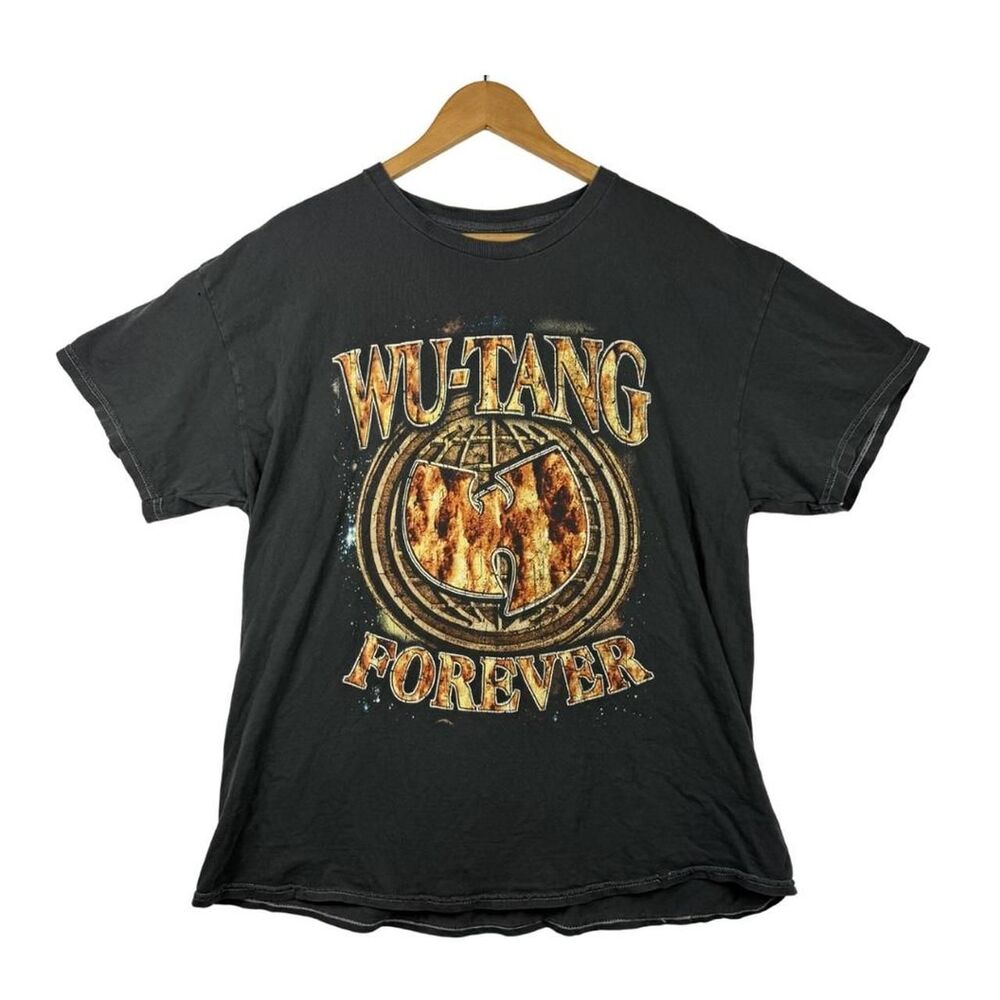 Wu-Tang Clan Band Tour Shirt Black Graphic Tee Mens L XL Hip Hop Streetwear